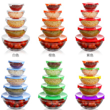 Haonai hot sale cheap 5pcs glass bowl set